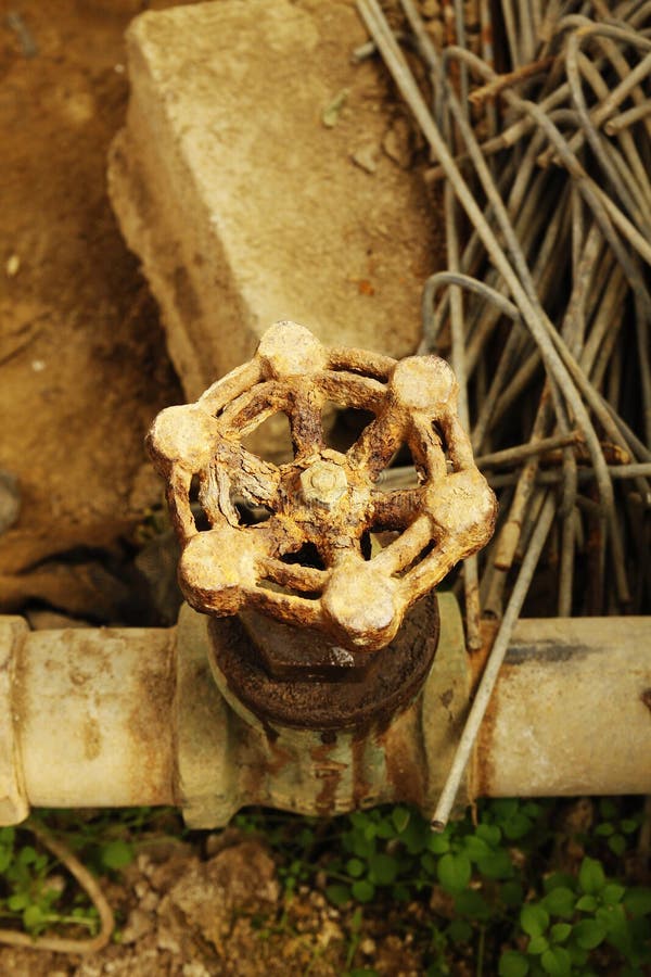 Rusty iron valve