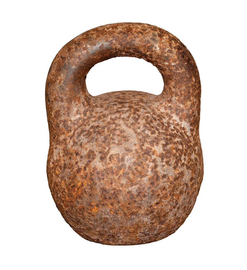 Vintage Old Kettlebell on a Wooden Background Stock Image Image of
