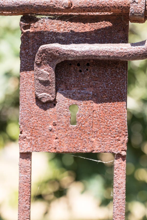 Rusty lock stock image. Image of access, handle, closeup 45475639