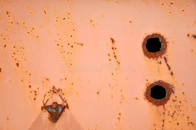 Rusty Bullet Hole Background Texture Stock Photo Image of holes