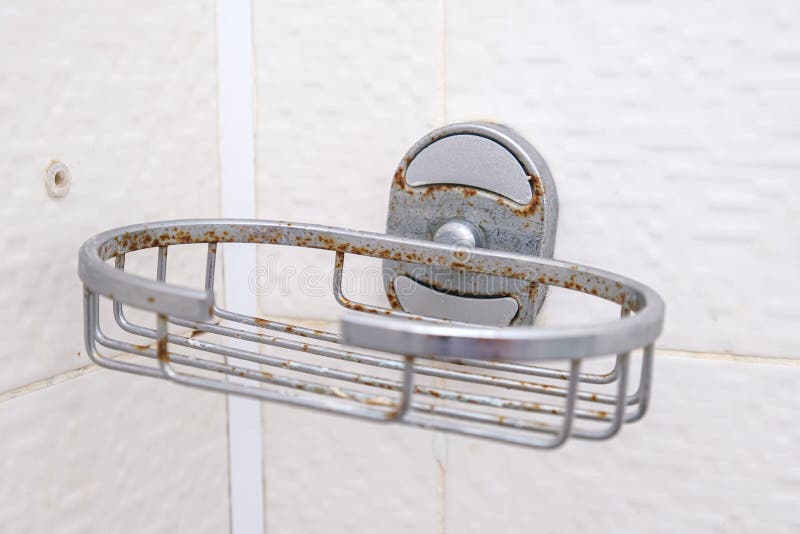 Rusty Metal Bath Accessories, Shower Set Damaged because of High