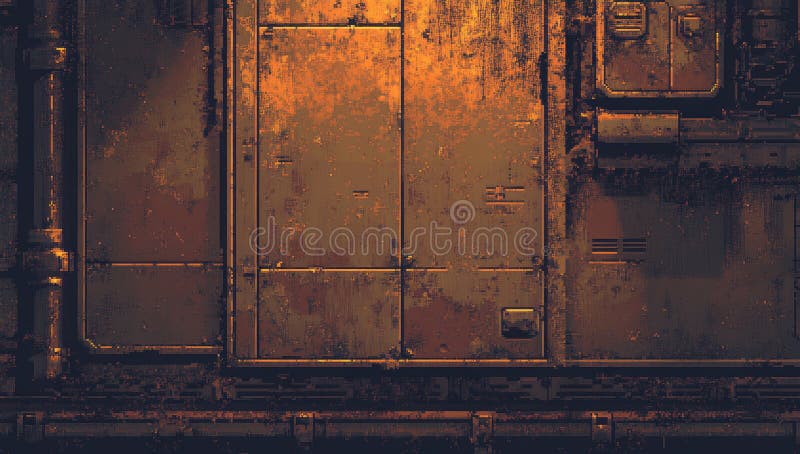 Rusty Metal Panel Texture vector illustration