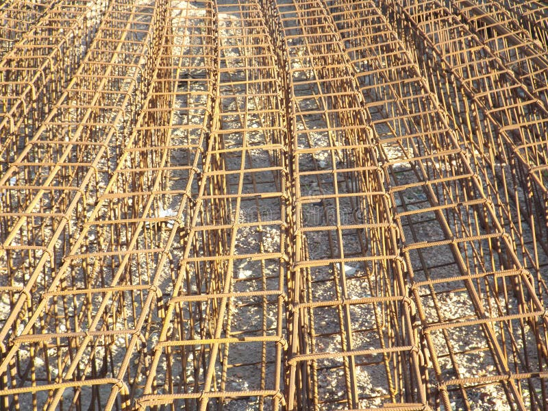 Irons on a Construction Site in the Sun. Stock Photo Image of beam