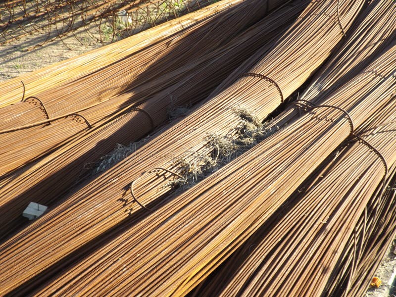 Irons on a Construction Site in the Sun. Stock Image Image of closeup