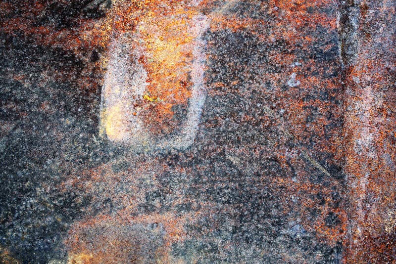 Rusty Metal Surface with Paint Stock Image Image of wall, retro