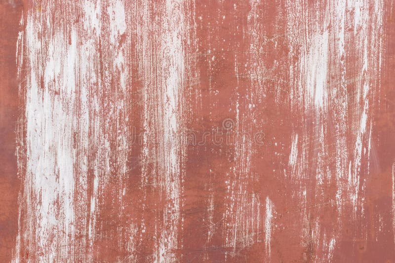 Rusty Metal Surface. Smears of White Paint Stock Image Image of
