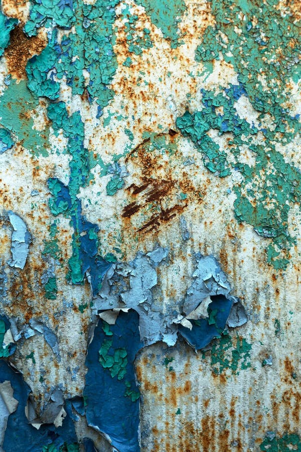 Rusty Metal Wall, Old Iron Sheet, Covered with Rust with Multi-colored ...
