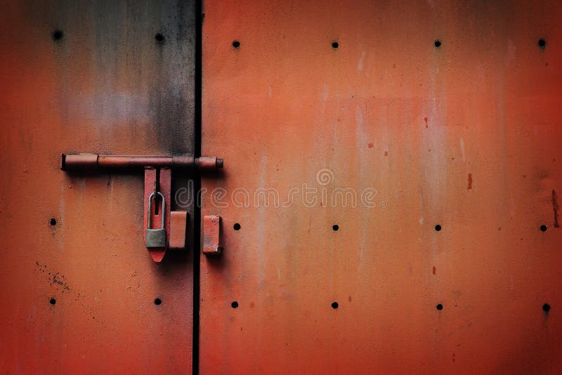 Rusty old metal door stock photo. Image of iron, freedom 60142514