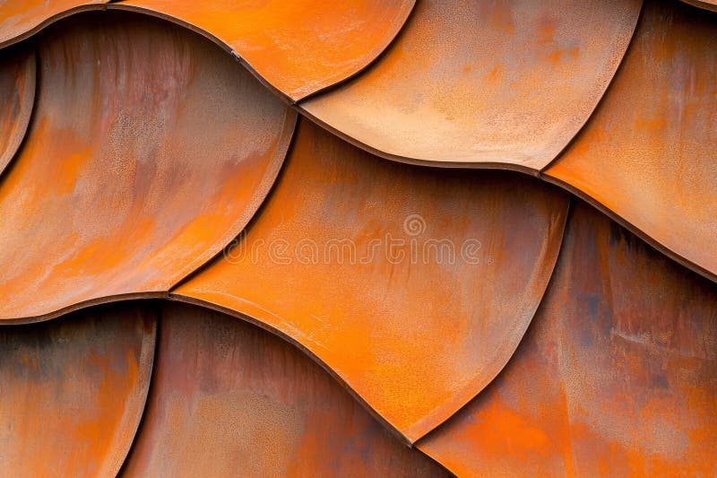 Rusty orange metal texture, with natural oxidation patterns creating a unique abstract effect. stock photography