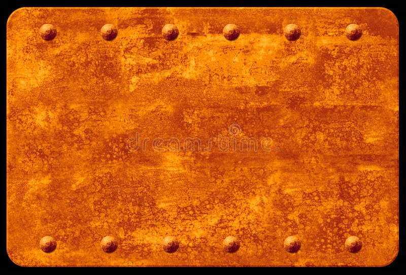 Rusty Plaque with Rivets