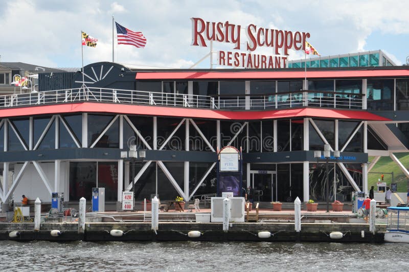 Rusty Scupper Restaurant U. Stange am Inneren Hafen in Baltimore