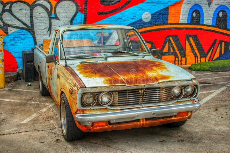 Rostiger Toyota lizenzfreie stockfotografie