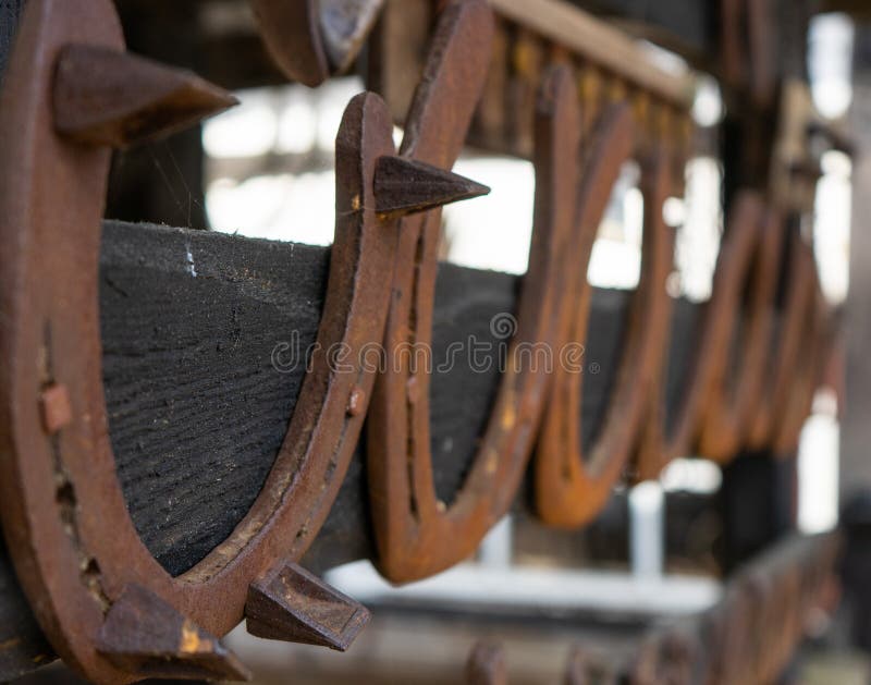 Rusty Vintage Horseshoes immagine stock Rusty Vintage Horseshoes immagine stock