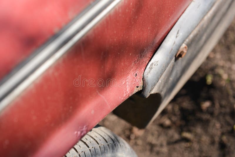 Rusty Wheel and Cracked Paint of Very Old Car Stock Photo Image of