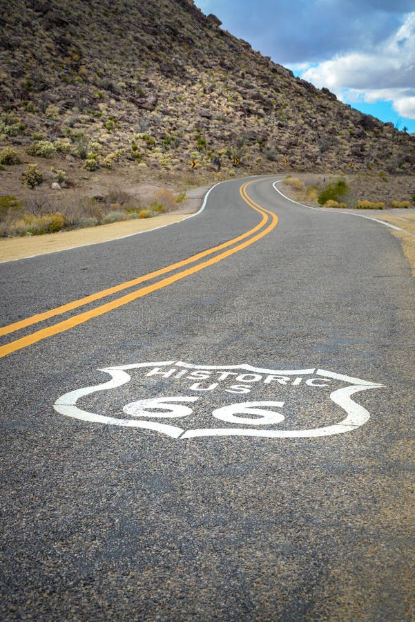 Historic route 66 in  direction to the city of oatman, Arizona, usa. Historic route 66 in  direction to the city of oatman, Arizona, usa