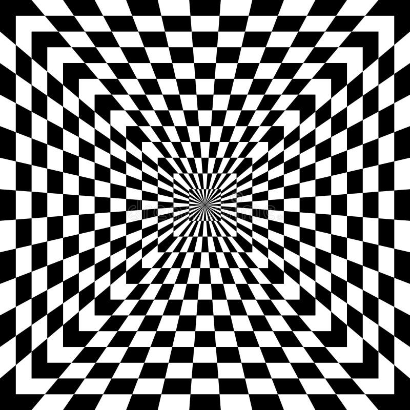 Rutig optisk illusion royaltyfri illustrationer