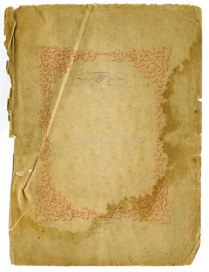Ruw Oud Document met Decoratief Ontwerp