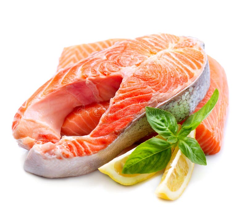 Ruw Salmon Steak stock foto's Ruw Salmon Steak stock foto's