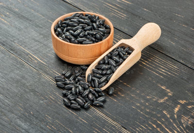 Ruwe Zwarte Bonen royalty-vrije stock fotografie