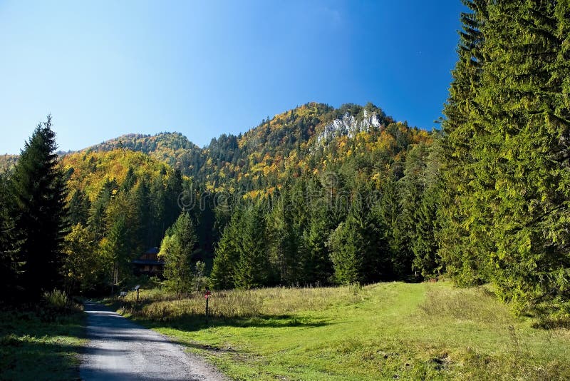 Ružomberok - Cutkovská dolina, pohled na Kozí štít.