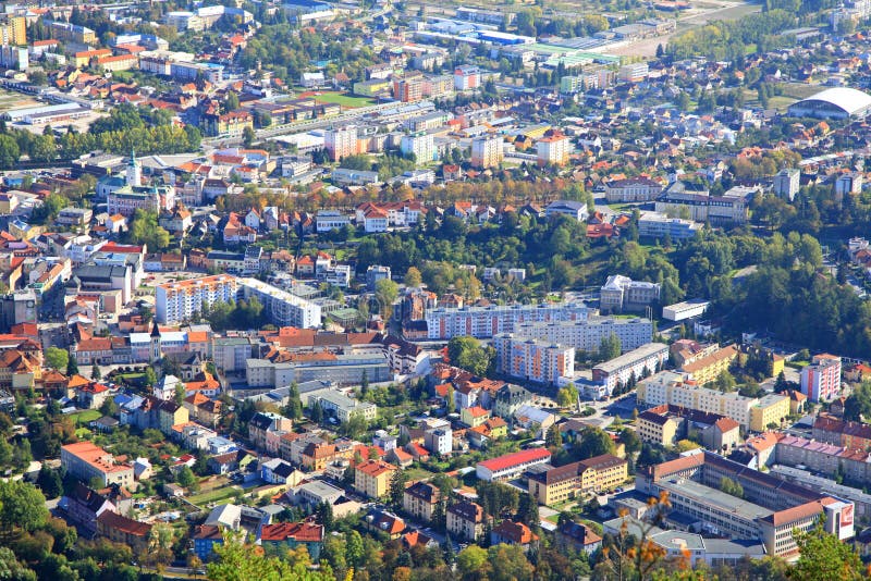 Ruzomberok from hill Cebrat, Slovakia