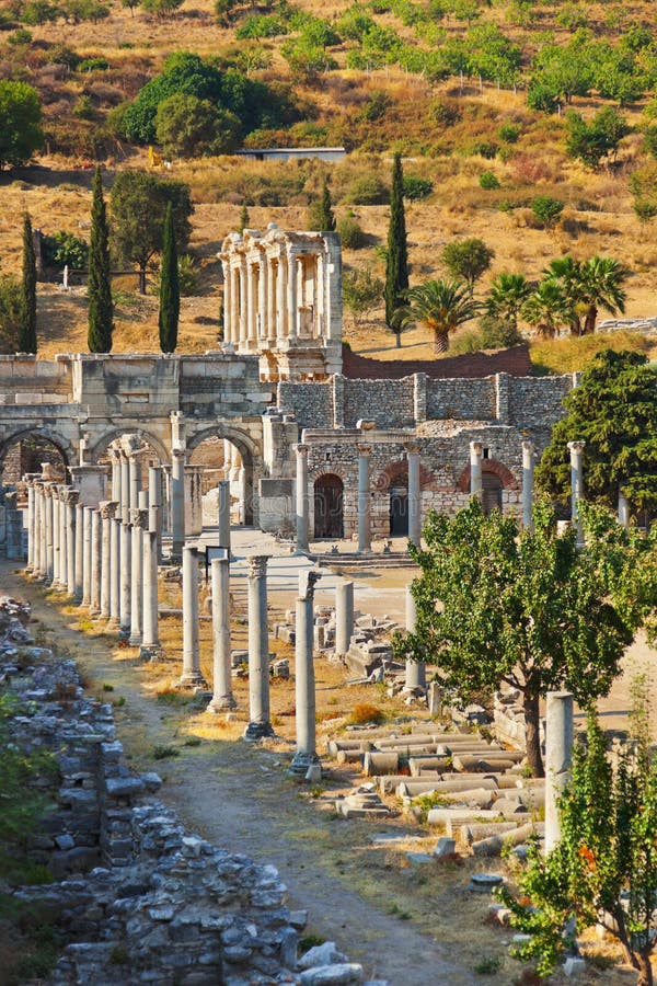Ruínas antigas em Ephesus Turquia