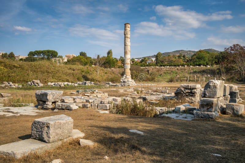 One of the seven wonders of ancient world ruins of Artemis temple in Ephesus Ancient City, Selcuk, Turkey. One of the seven wonders of ancient world ruins of Artemis temple in Ephesus Ancient City, Selcuk, Turkey.