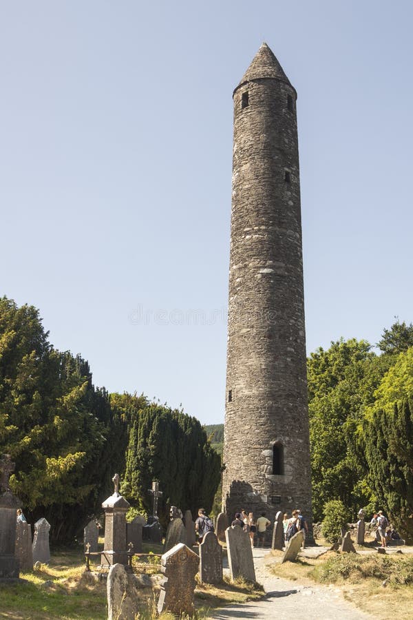 Ruïnes en begraafplaats van Glendalough royalty-vrije stock foto's Ruïnes en begraafplaats van Glendalough royalty-vrije stock foto's