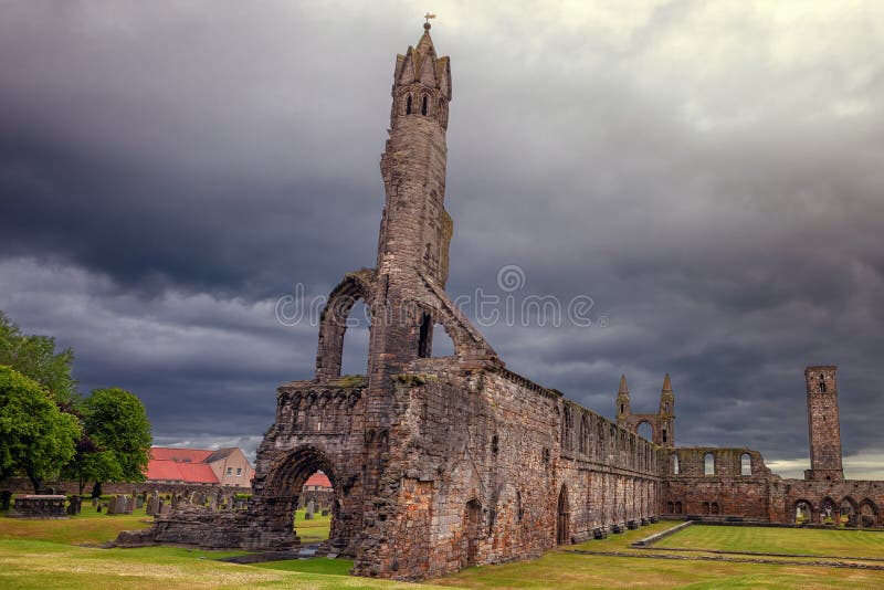 Ruïnes van de kathedraal St Andrews, Schotland stock afbeelding Ruïnes van de kathedraal St Andrews, Schotland stock afbeelding