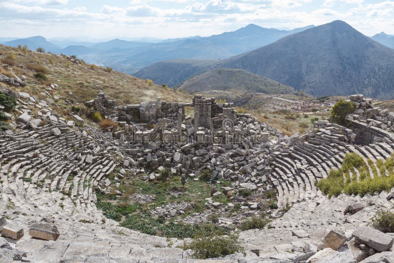 Ruïnes van de oude stad Sagalassos royalty-vrije stock foto's