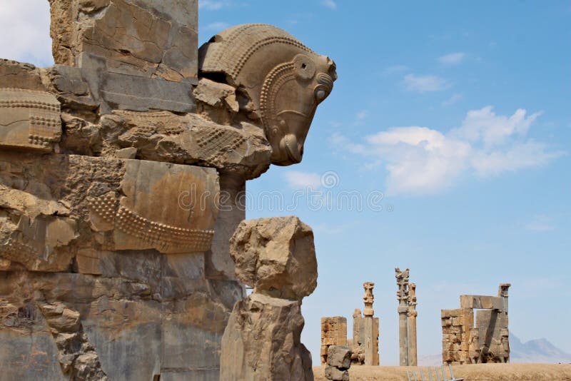 Ruïnes van Persepolis - oud kapitaal van het Perzische imperium royalty-vrije stock afbeeldingen Ruïnes van Persepolis - oud kapitaal van het Perzische imperium royalty-vrije stock afbeeldingen