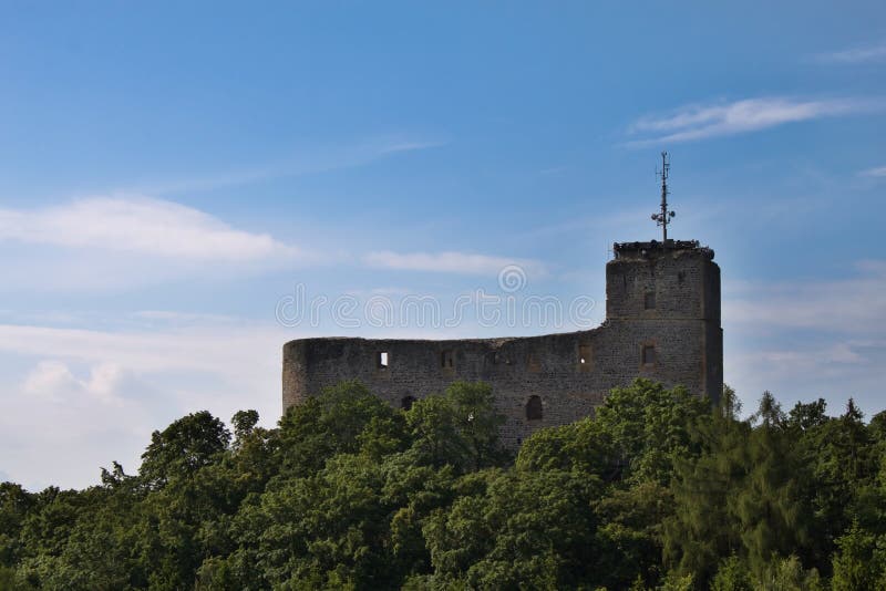 Ruïnes van Radyne-Kasteel, Tsjechische Republiek stock fotografie Ruïnes van Radyne-Kasteel, Tsjechische Republiek stock fotografie