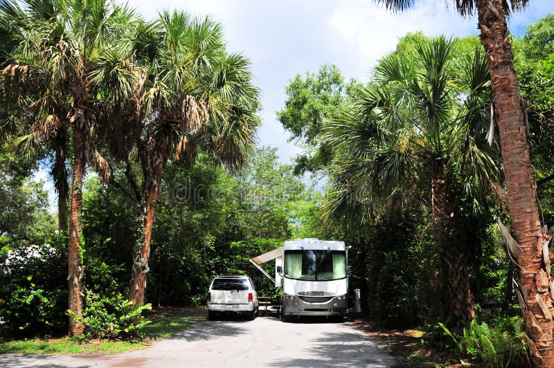 RV campground in a Broward County park, South Florida. RV campground in a Broward County park, South Florida.