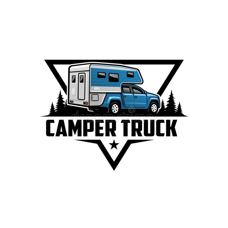 RV, Camper Truck Logo Vector Stock Vector - Illustration of pine ...