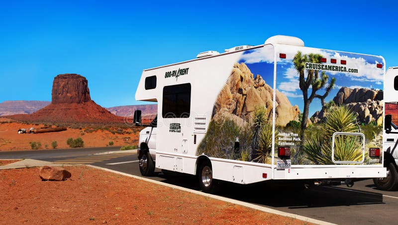 RV Cruise America, Monument Valley, Arizona royalty free stock photo RV Cruise America, Monument Valley, Arizona royalty free stock photo