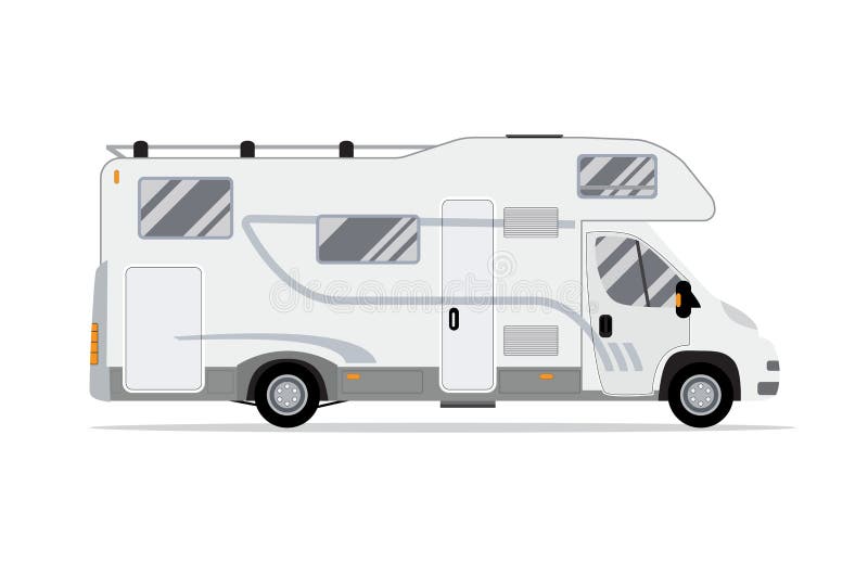 Rv mobile home truck. royalty free illustration