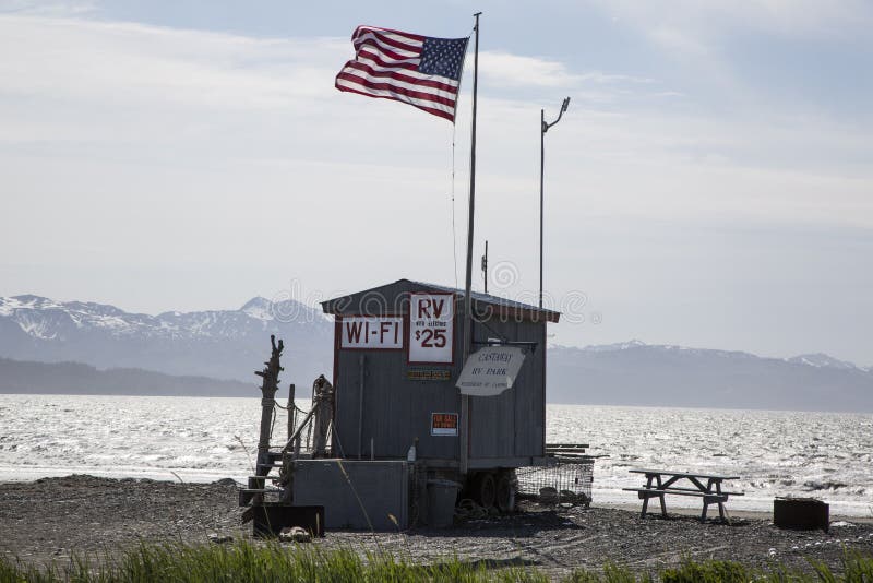 RV park in Homer, Alaska editorial image. Image of american 45171675