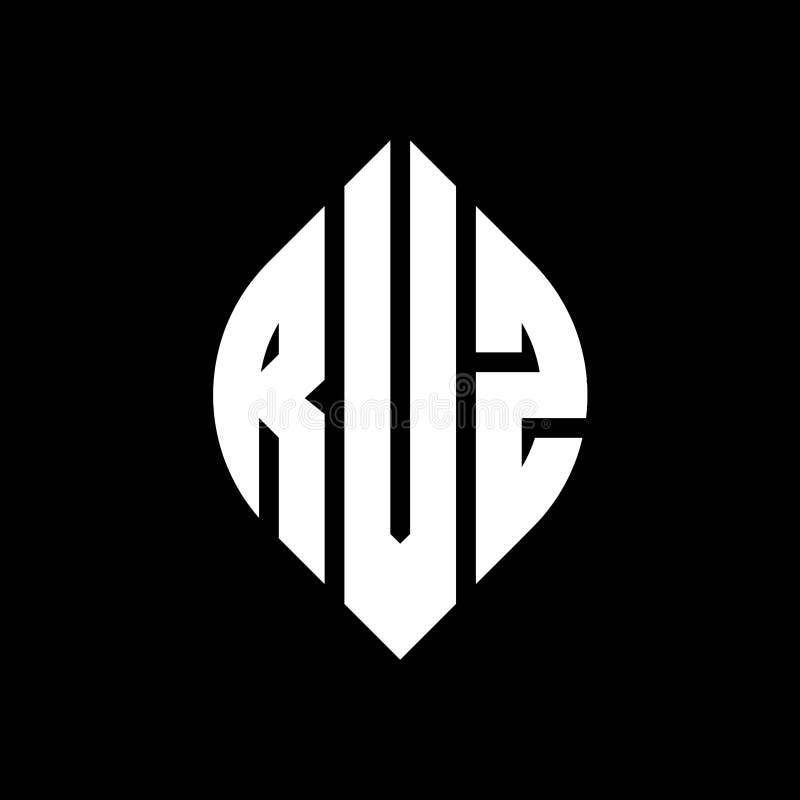 RVZ circle letter logo design with circle and ellipse shape. RVZ ellipse letters with typographic style. The three initials form a circle logo. RVZ Circle Emblem Abstract Monogram Letter Mark Vector. Rvz vectors
