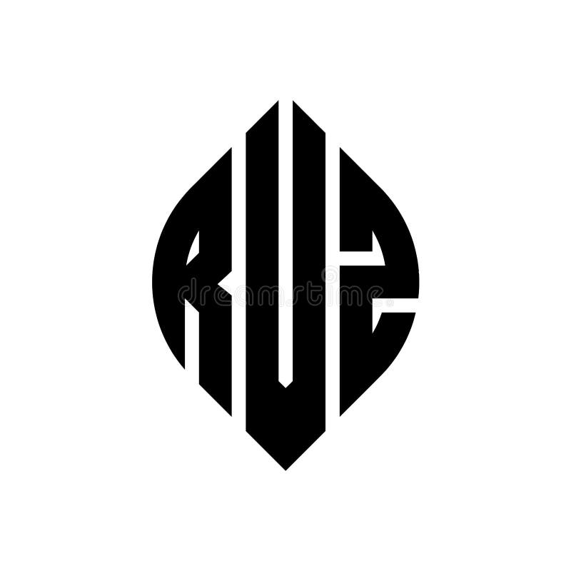 RVZ circle letter logo design with circle and ellipse shape. RVZ ellipse letters with typographic style. The three initials form a circle logo. RVZ Circle Emblem Abstract Monogram Letter Mark Vector. Rvz vectors
