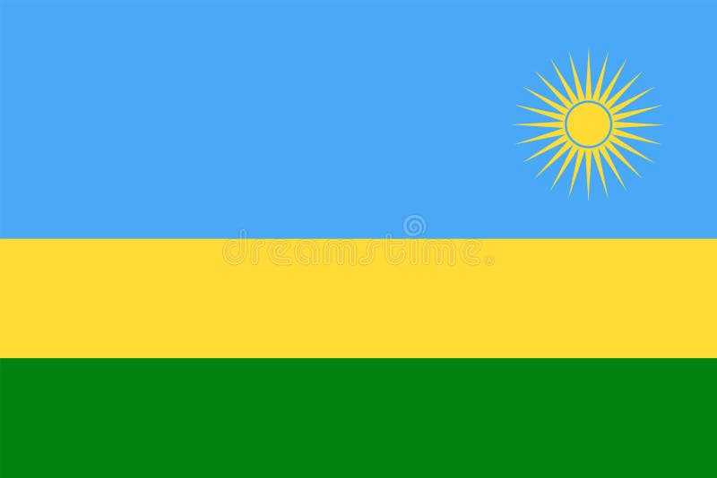 Rwanda Flag Vector Flat Icon Stock Illustration Illustration of flat