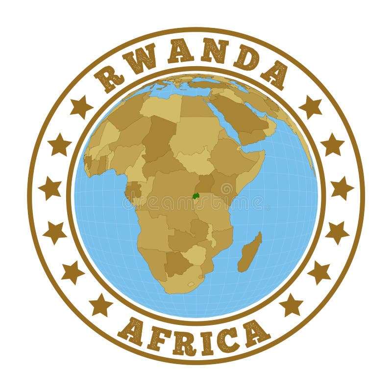 Rwanda logo. stock illustration