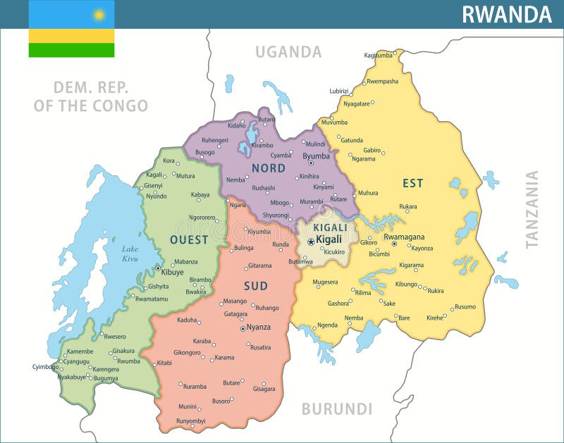 Rwanda Map Vector New 2024 Colorful personalizat harta politică a Rwandei cu diviziuni administrative pentru site-ul web. Rwanda Map Vector New 2024 Colorful Personalizabil Harta politică stratificată a Rwandei cu diviziuni administrative pentru rapoartele de educație a site-urilor web, postere de presă și tapet