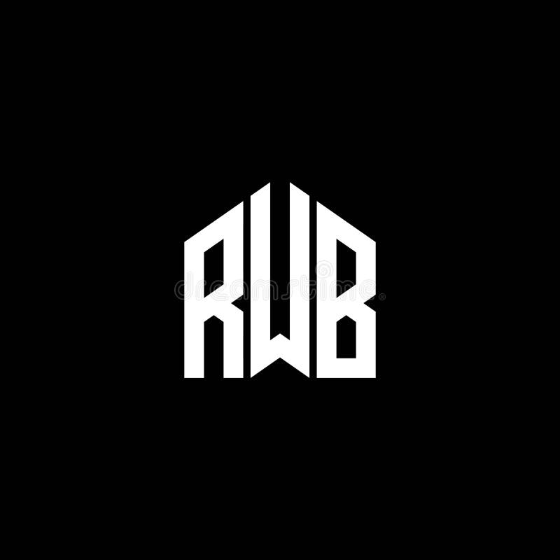 RWB Letter Logo Design on BLACK Background. RWB Creative Initials