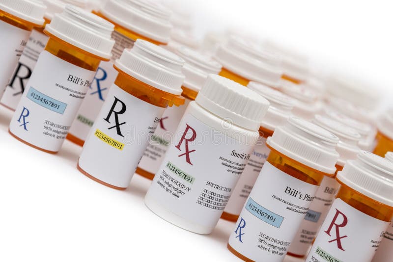 Rx Prescription Medicine Bottles Stock Image Image of pill, people