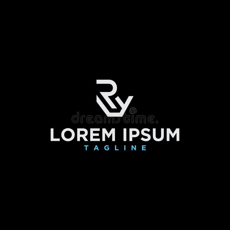 Ry Monogram Logo Design Inspiration Stock Vector - Illustration of