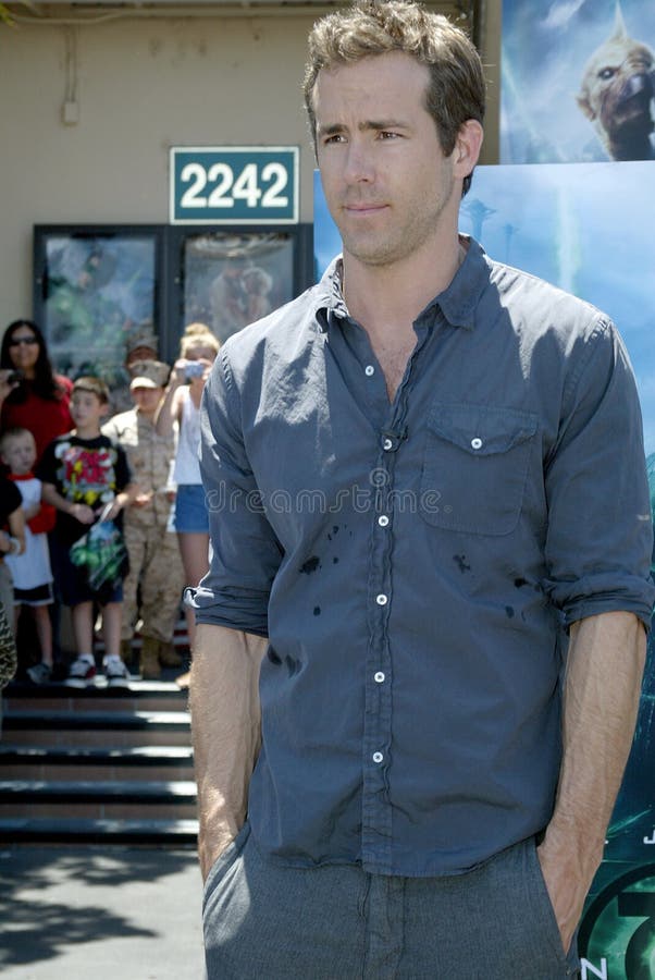 Actor Ryan Reynolds makes a special appearance at MCAS Miramar's Bob Hope Theater for an advance screening of Green Lantern on June 16, 2011 in San Diego, CA. The event is for Marines and their families in celebration of Father's Day.