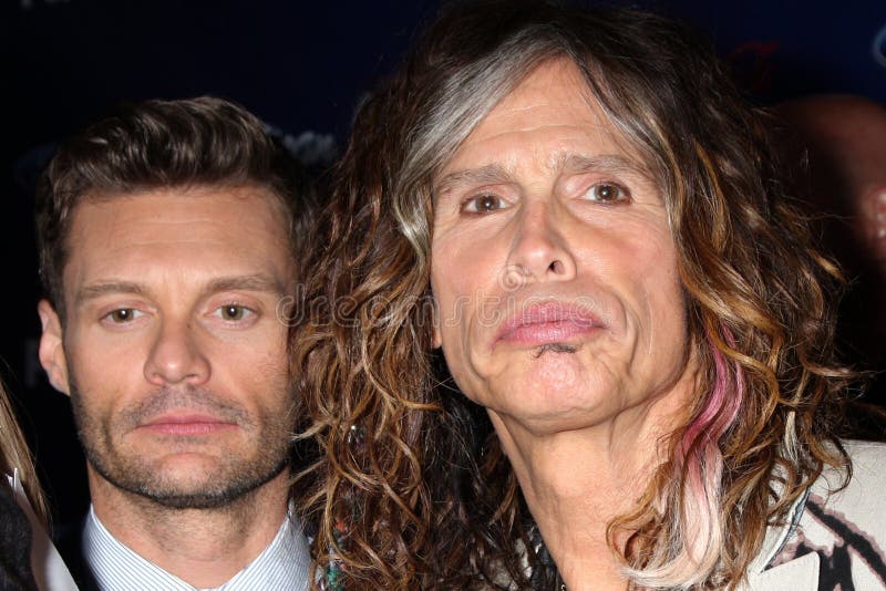 LOS ANGELES - MAR 1: Ryan Seacrest; Steven Tyler arrives at the American Idol Season 11 Top 13 Party at the The Grove Parking Structure Rooftop on March 1, 2012 in Los Angeles, CA. LOS ANGELES - MAR 1: Ryan Seacrest; Steven Tyler arrives at the American Idol Season 11 Top 13 Party at the The Grove Parking Structure Rooftop on March 1, 2012 in Los Angeles, CA