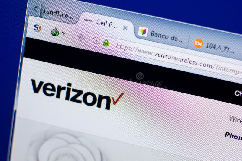 Ryazan, Rusia - 8 de mayo de 2018: Sitio web de VerizonWireless en la exhibición de la PC, URL - VerizonWireless com imagen de archivo libre de regalías Ryazan, Rusia - 8 de mayo de 2018: Sitio web de VerizonWireless en la exhibición de la PC, URL - VerizonWireless com imagen de archivo libre de regalías