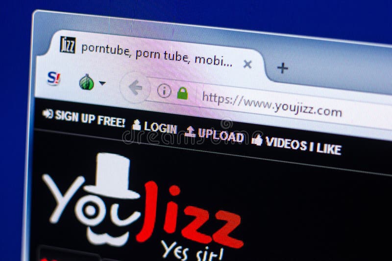 April 29, 2018: Homepage of Youjizz website on the display of PC, url - You...