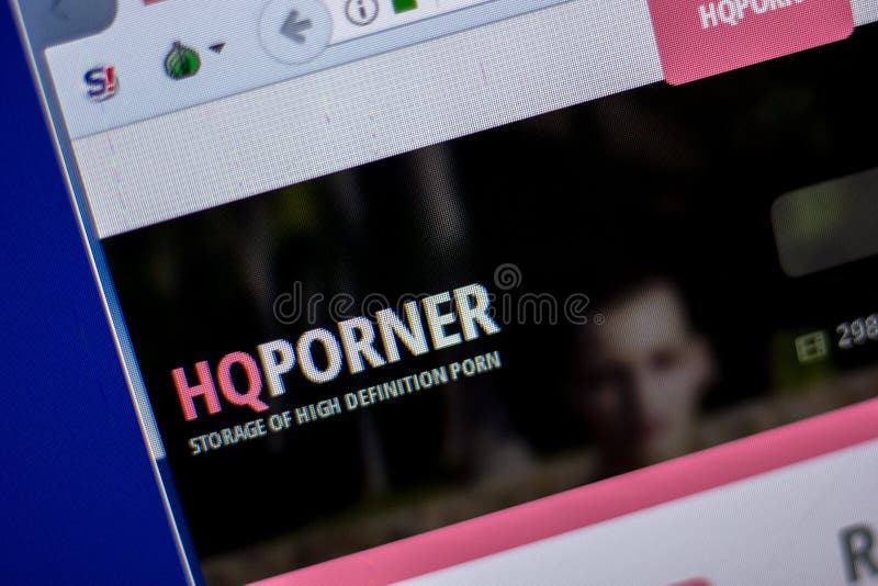 Ryazan, Russia - June 05, 2018: Homepage of HQporner website on the display...